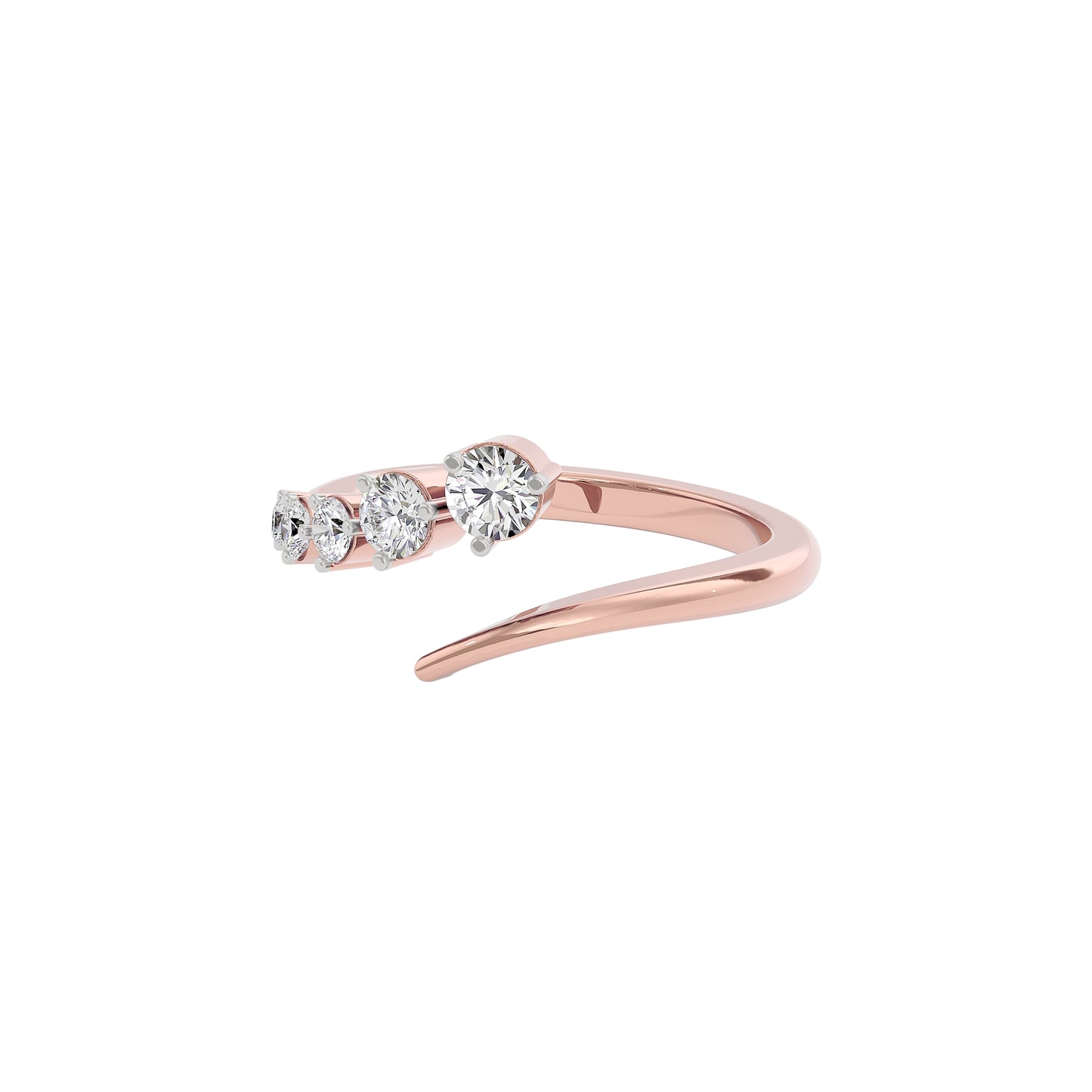 Ethereal Embrace Diamond Ring 18 KT / Rose Gold / 22
