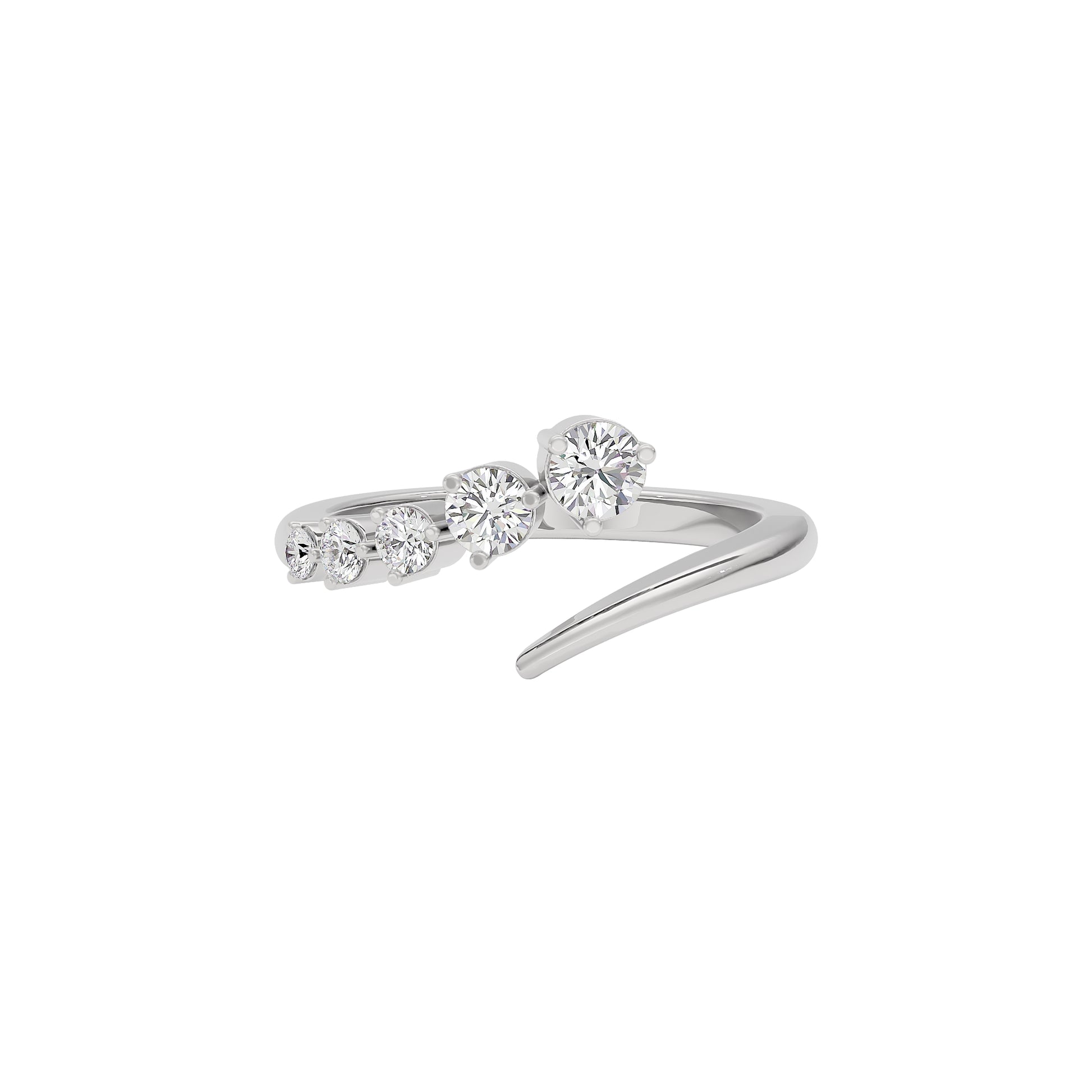 Ethereal Embrace Diamond Ring 18 KT / White Gold / 22