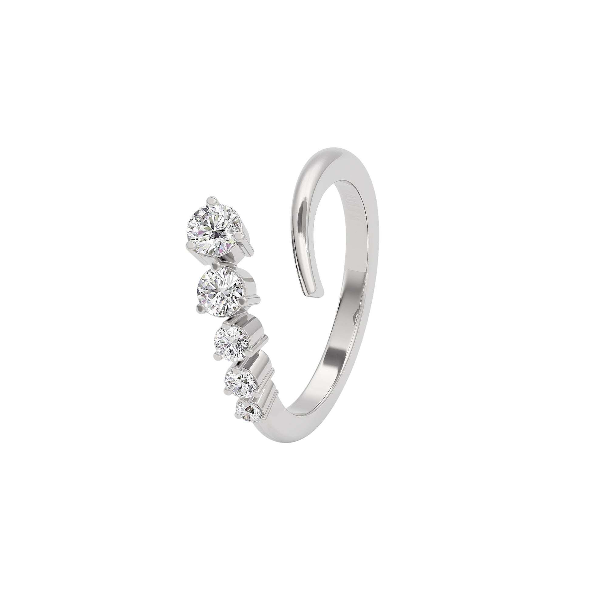 Ethereal Embrace Diamond Ring 18 KT / White Gold / 22