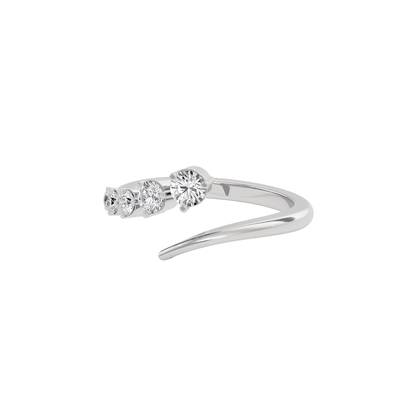 Ethereal Embrace Diamond Ring 18 KT / White Gold / 22