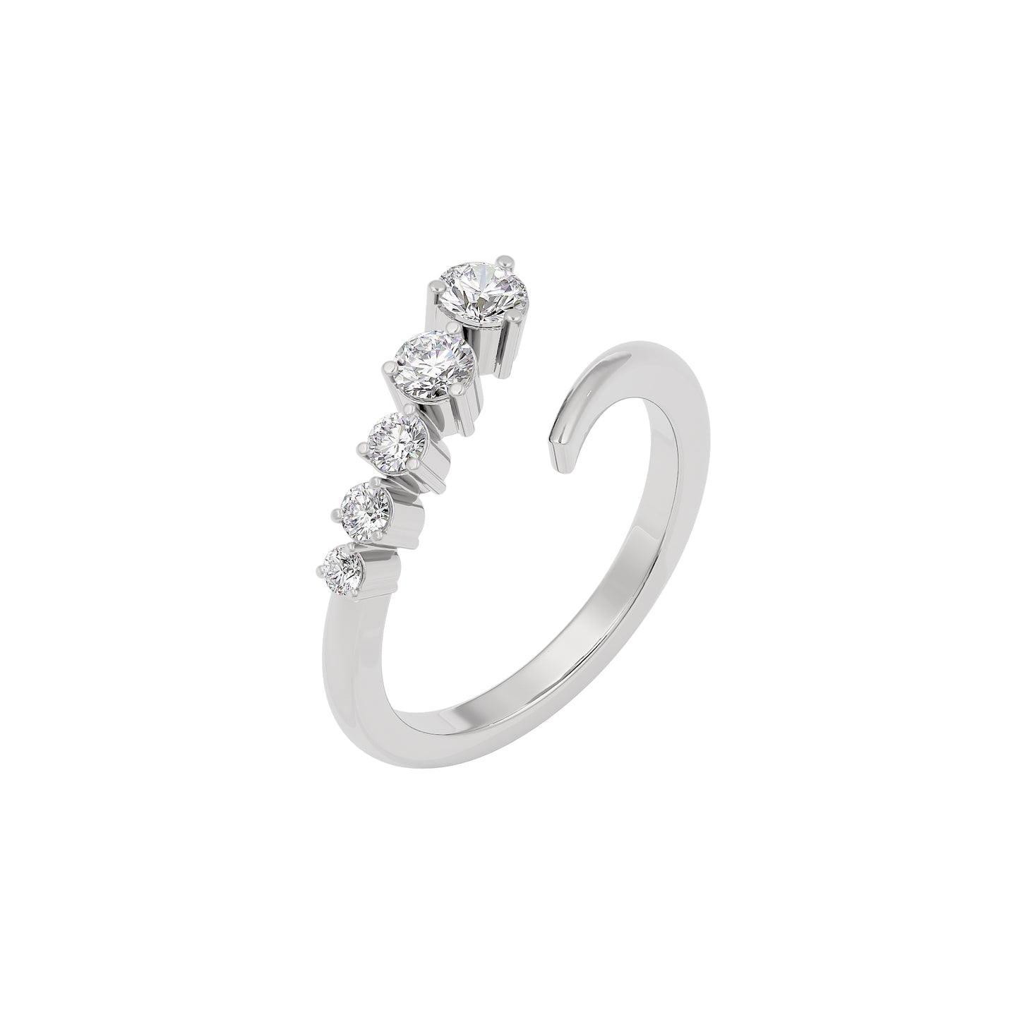 Ethereal Embrace Diamond Ring 18 KT / White Gold / 22