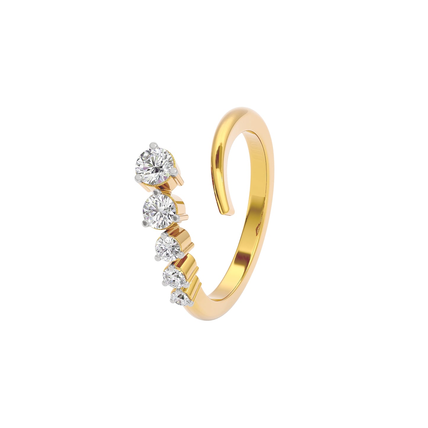 Ethereal Embrace Diamond Ring 18 KT / Yellow Gold / 22