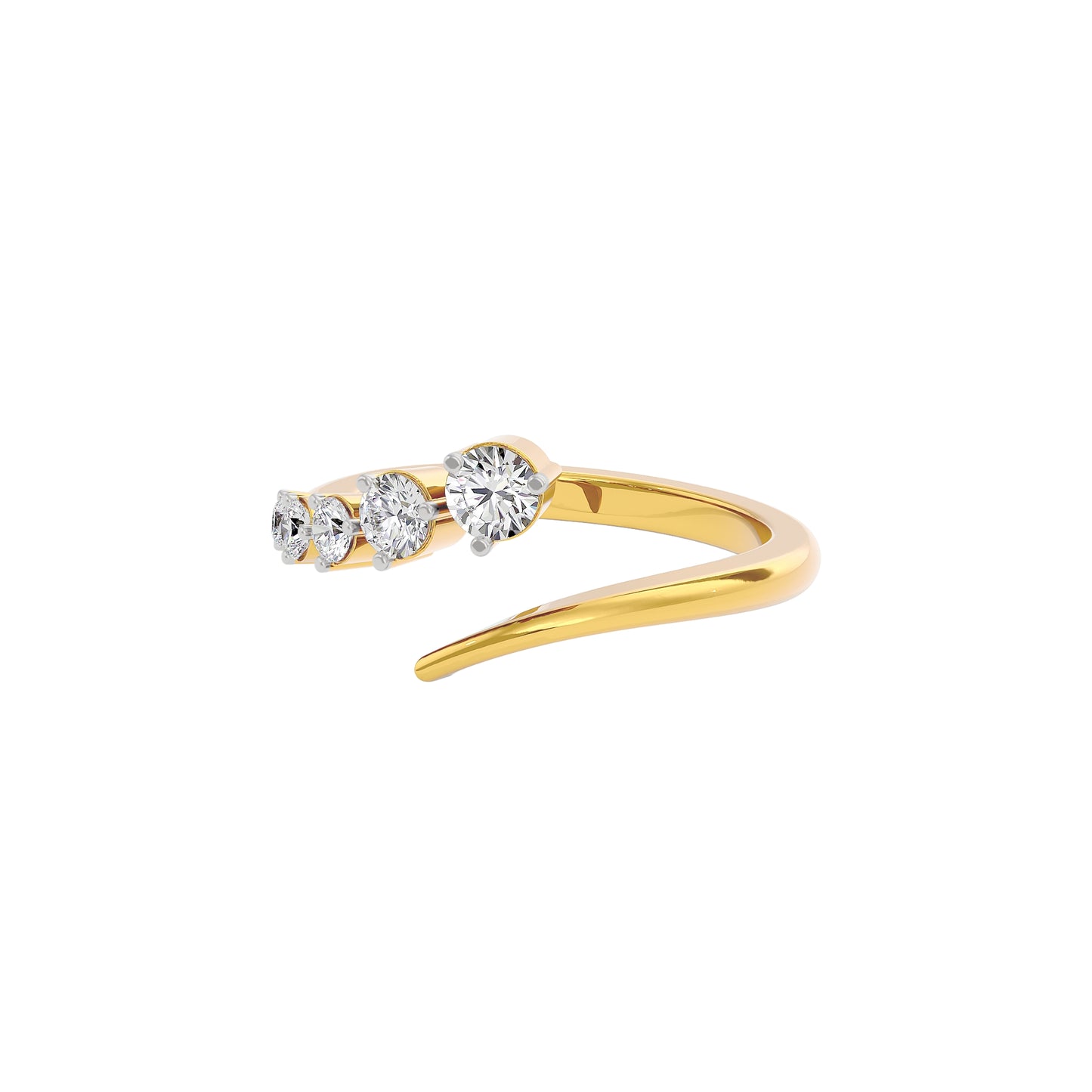 Ethereal Embrace Diamond Ring 18 KT / Yellow Gold / 22