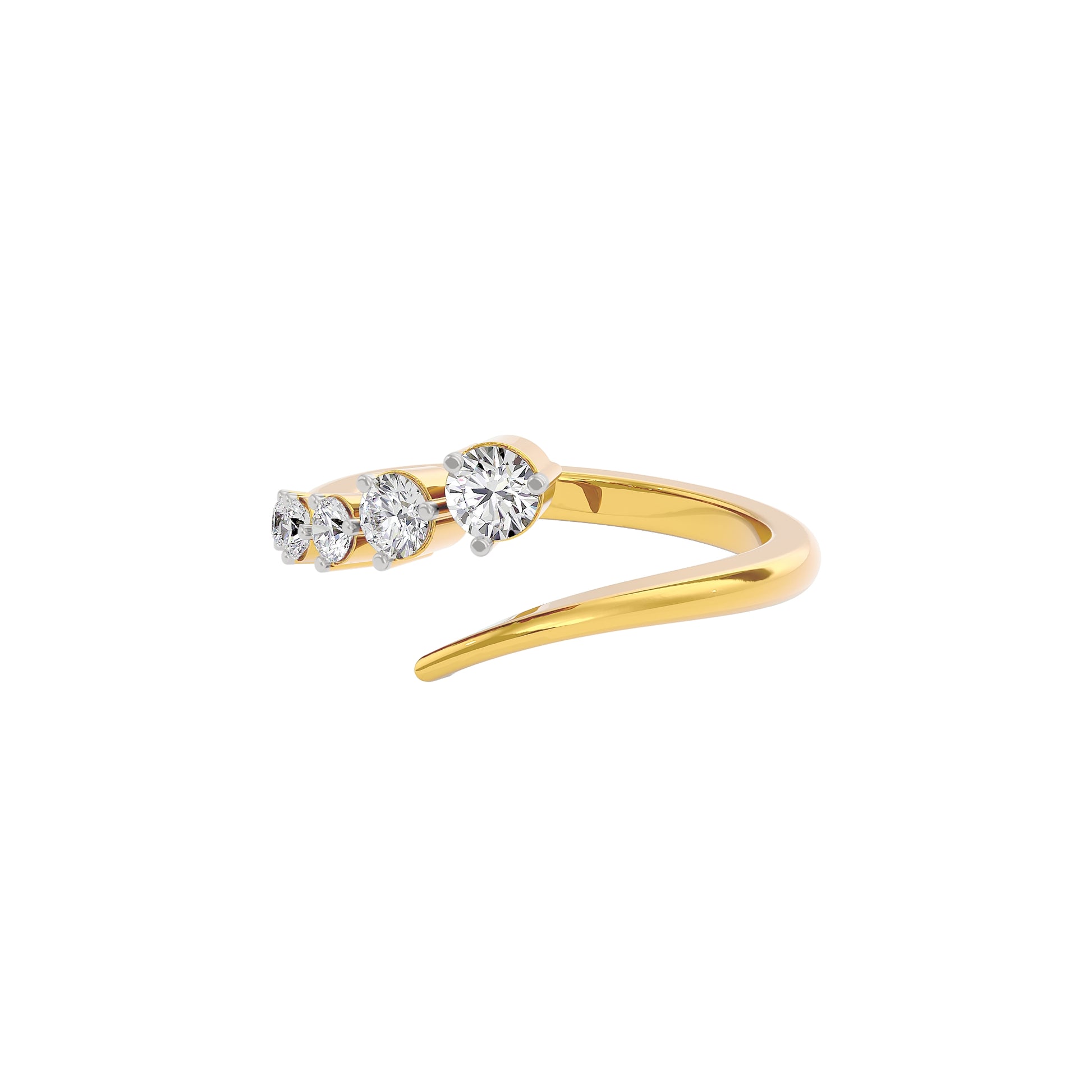 Ethereal Embrace Diamond Ring 18 KT / Yellow Gold / 22