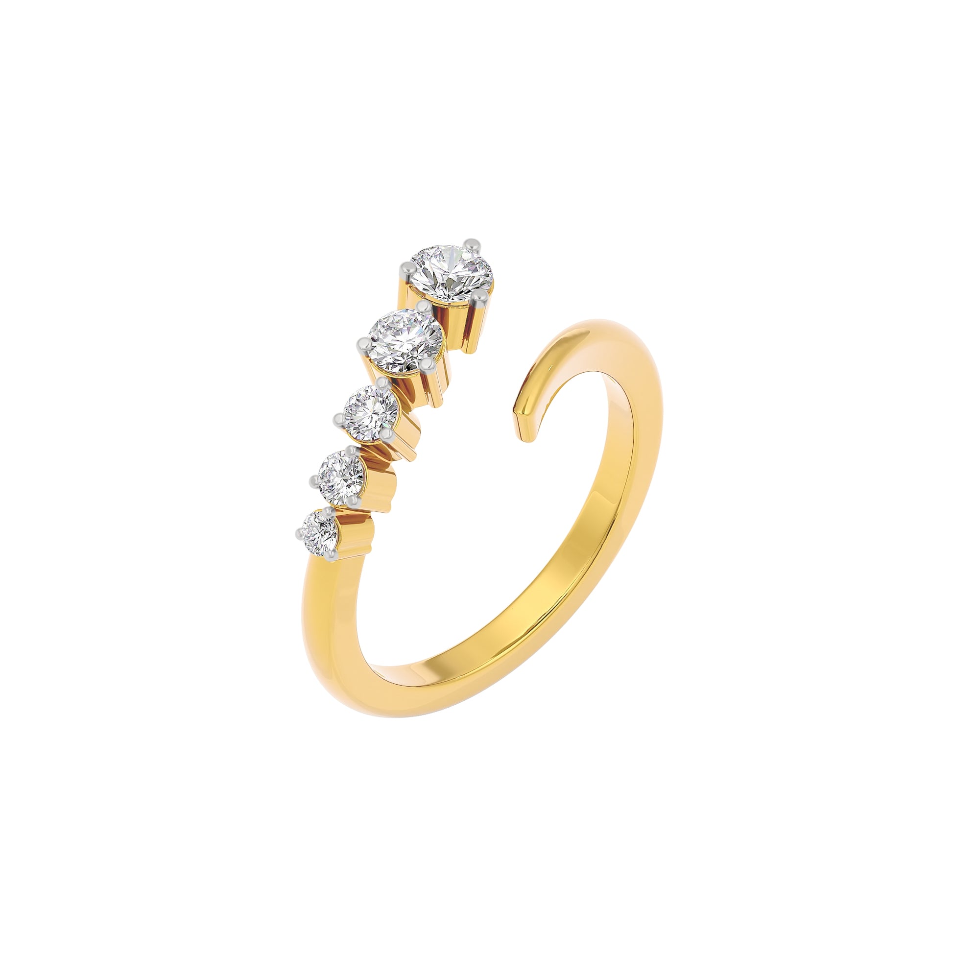 Ethereal Embrace Diamond Ring 18 KT / Yellow Gold / 22