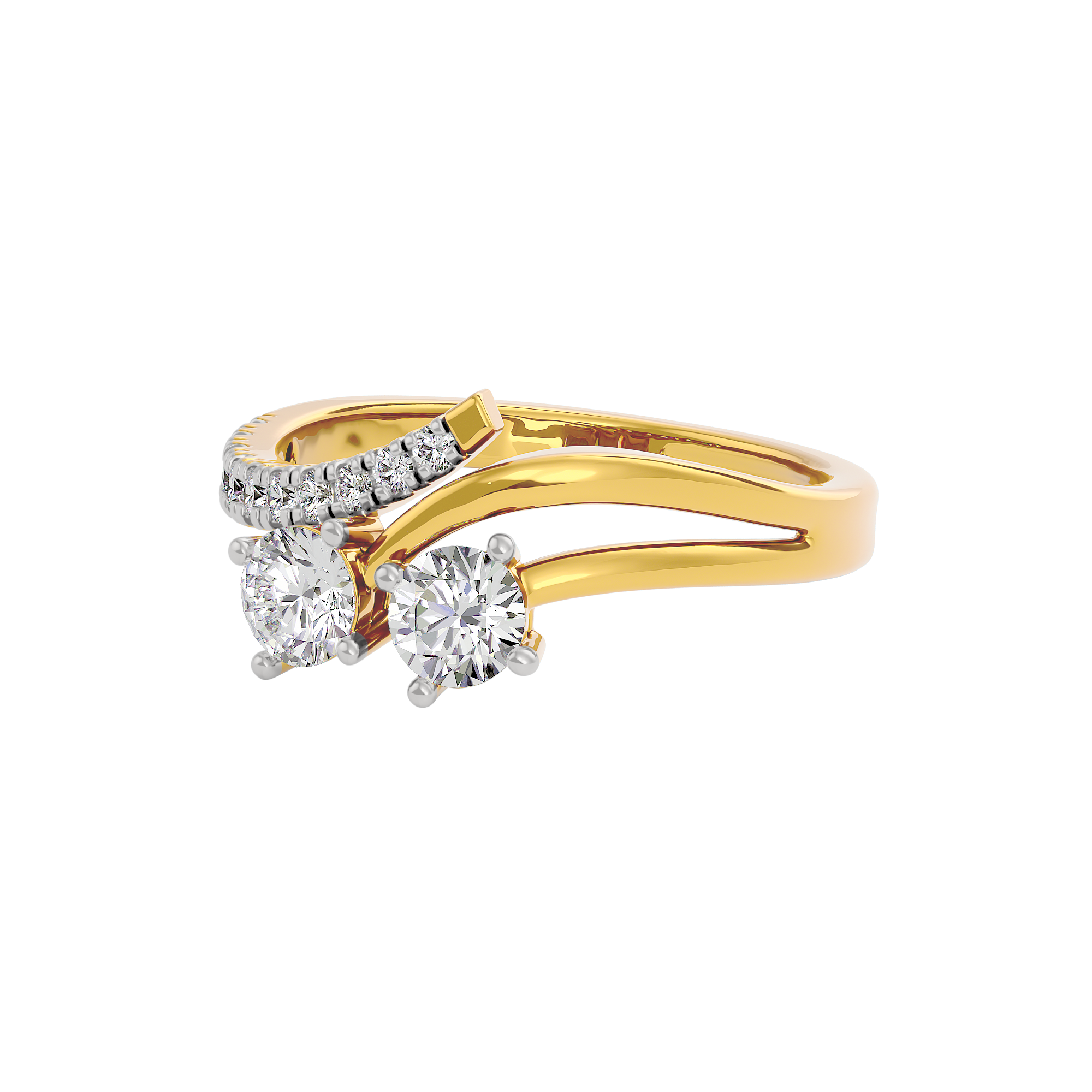 Golden Halo Diamond Ring