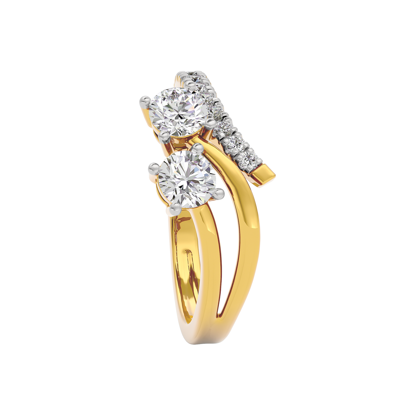 Golden Halo Diamond Ring