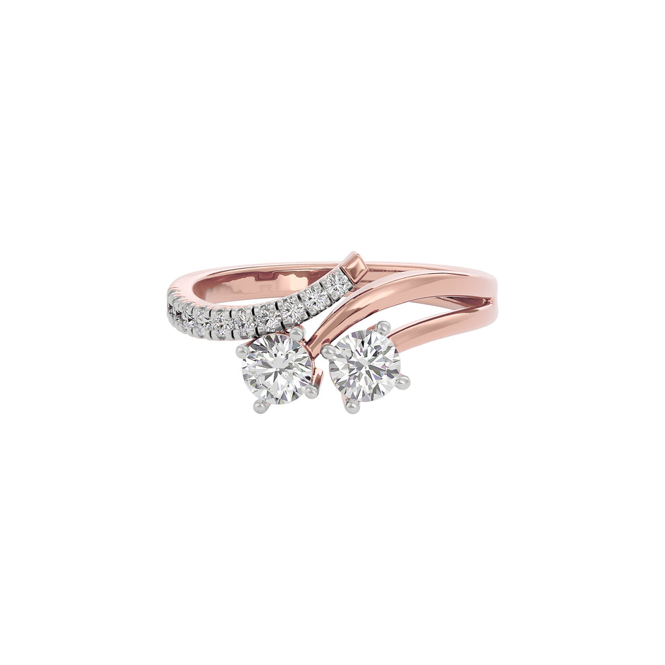 Golden Halo Diamond Ring