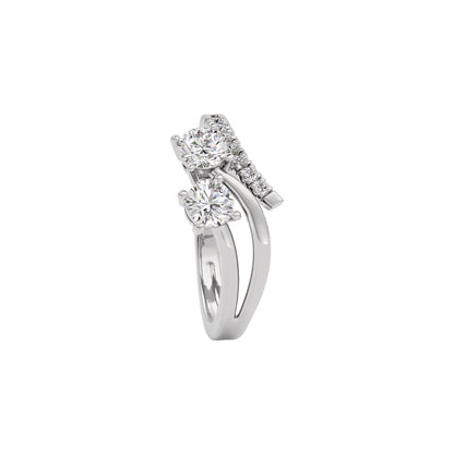 Golden Halo Diamond Ring