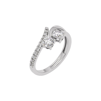 Golden Halo Diamond Ring
