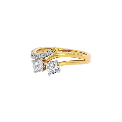 Golden Halo Diamond Ring