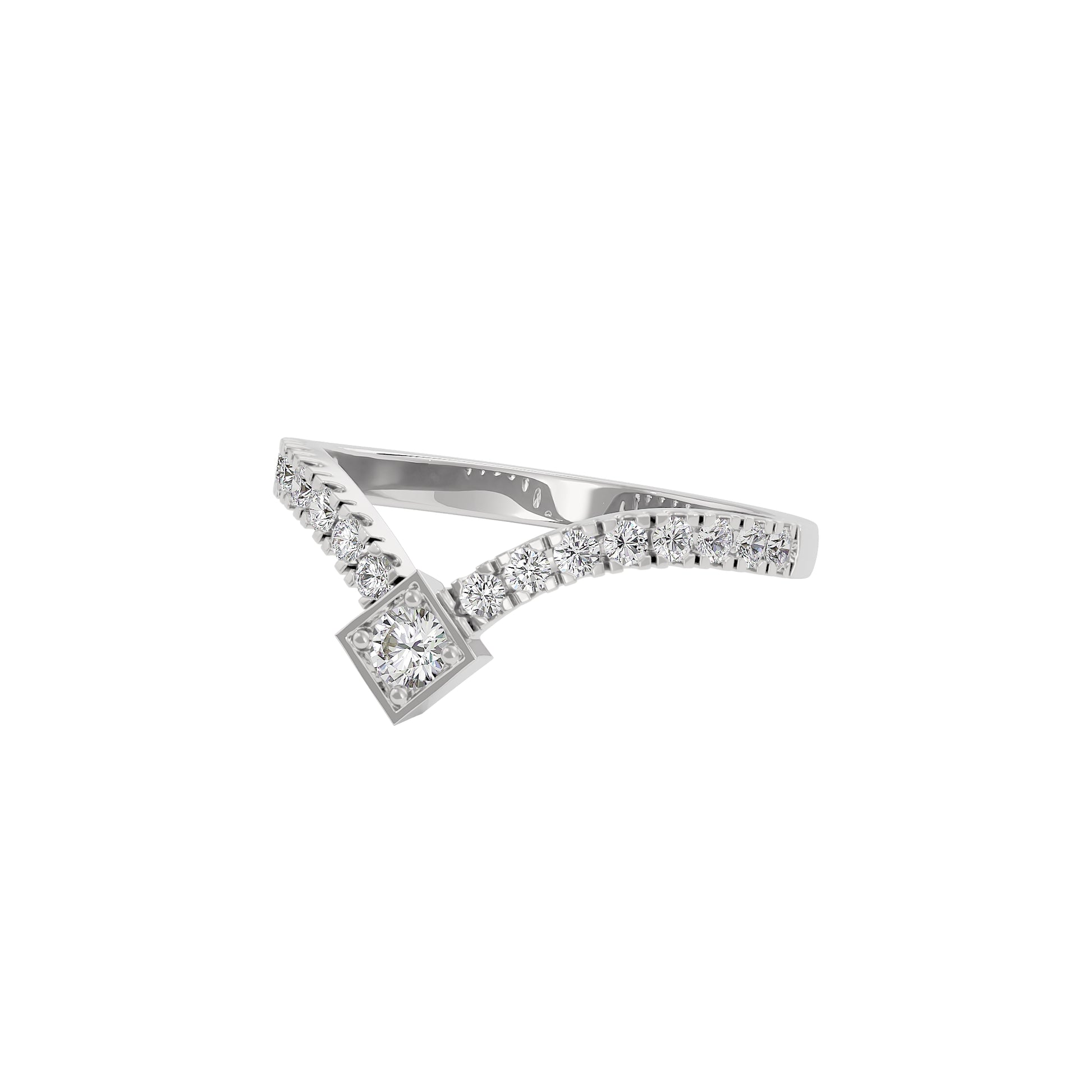 Oceanic Opals Diamond Ring 18 KT / White Gold / 22