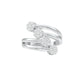 Twisted Cluster Diamond Ring 18 KT / White Gold / 22