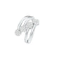 Twisted Cluster Diamond Ring 18 KT / White Gold / 22