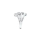 Twisted Cluster Diamond Ring 18 KT / White Gold / 22