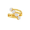 Twisted Cluster Diamond Ring 18 KT / Yellow Gold / 22