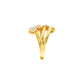 Twisted Cluster Diamond Ring 18 KT / Yellow Gold / 22