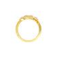 Twisted Cluster Diamond Ring 18 KT / Yellow Gold / 22