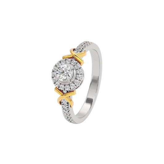 Brilliant Aurora Diamond Ring 18 KT / Yellow Gold / 22