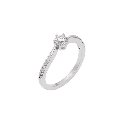 Whispering Whispers Diamond Ring 18 KT / White Gold / 22