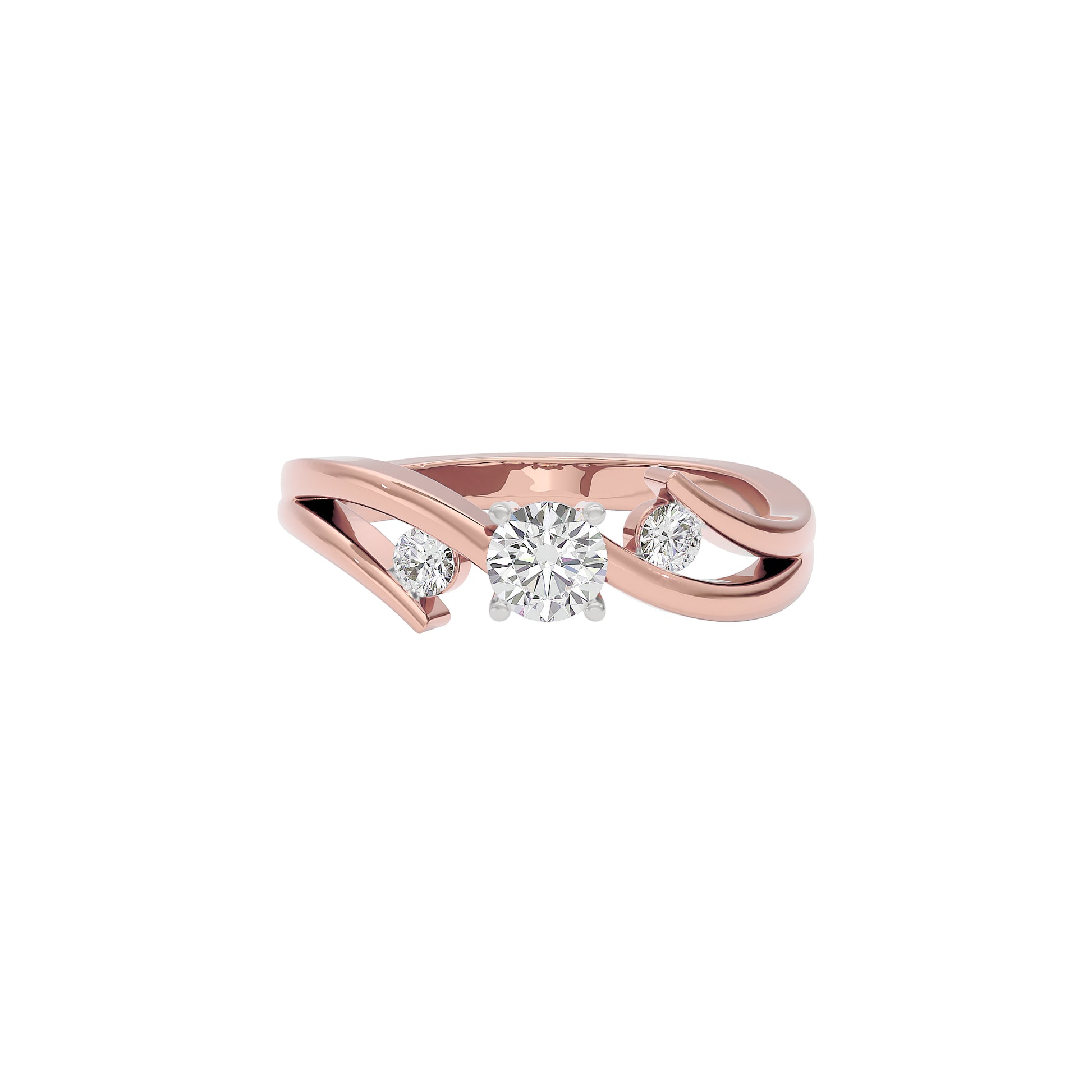 Tangled Brilliance Diamond Ring 18 KT / Rose Gold / 22