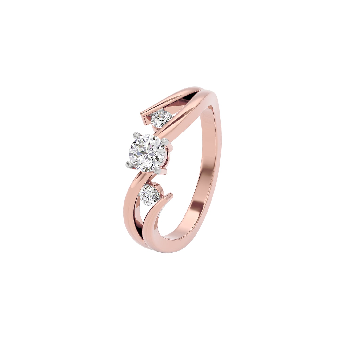 Tangled Brilliance Diamond Ring 18 KT / Rose Gold / 22