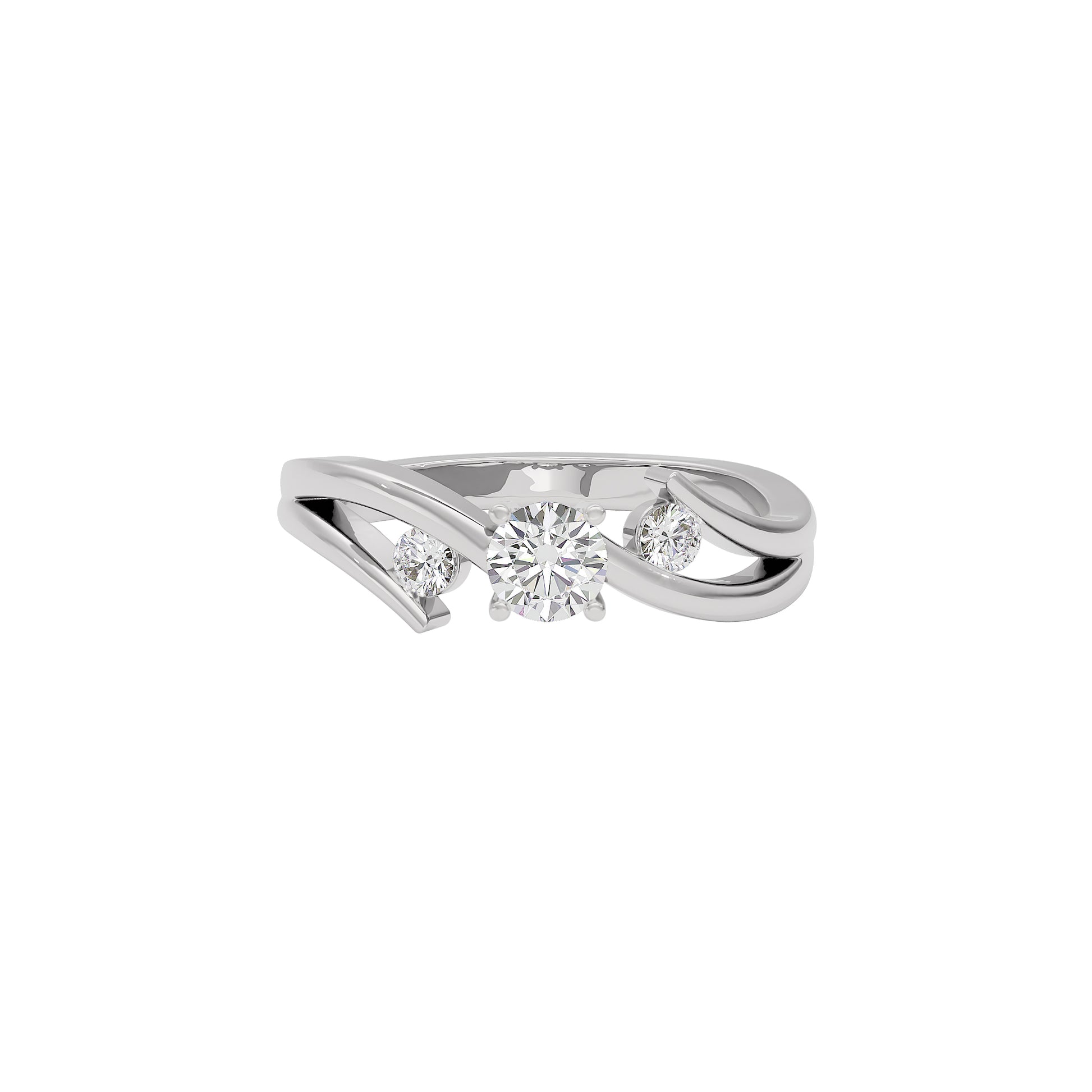 Tangled Brilliance Diamond Ring 18 KT / White Gold / 22