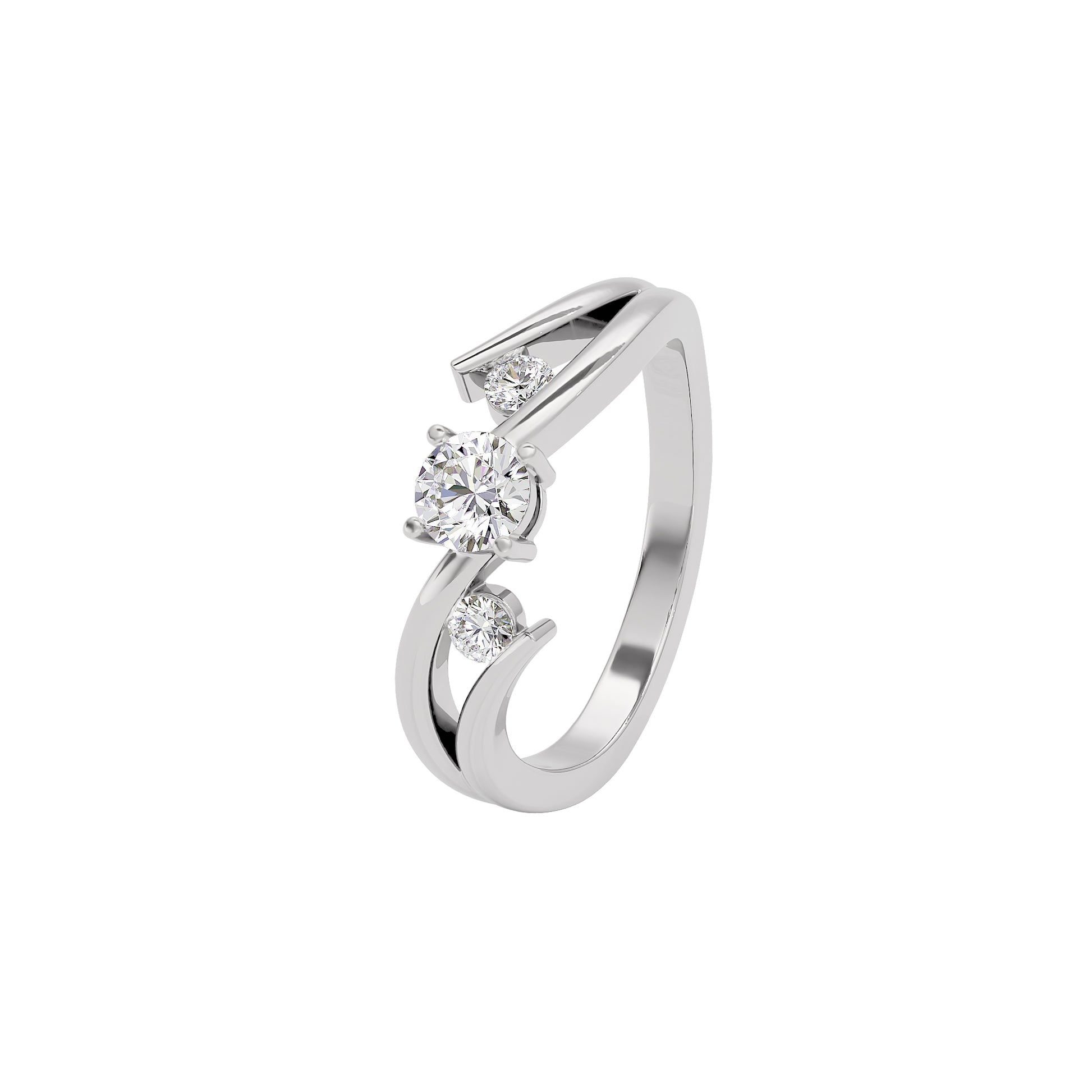 Tangled Brilliance Diamond Ring 18 KT / White Gold / 22