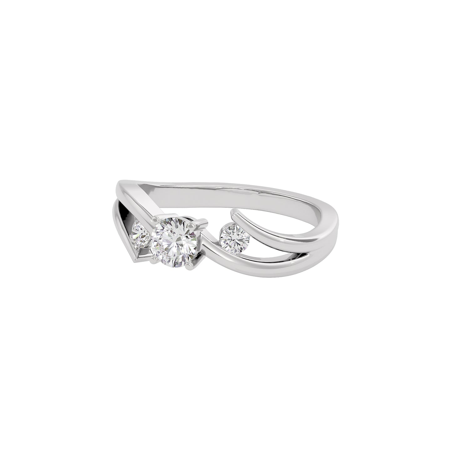 Tangled Brilliance Diamond Ring 18 KT / White Gold / 22