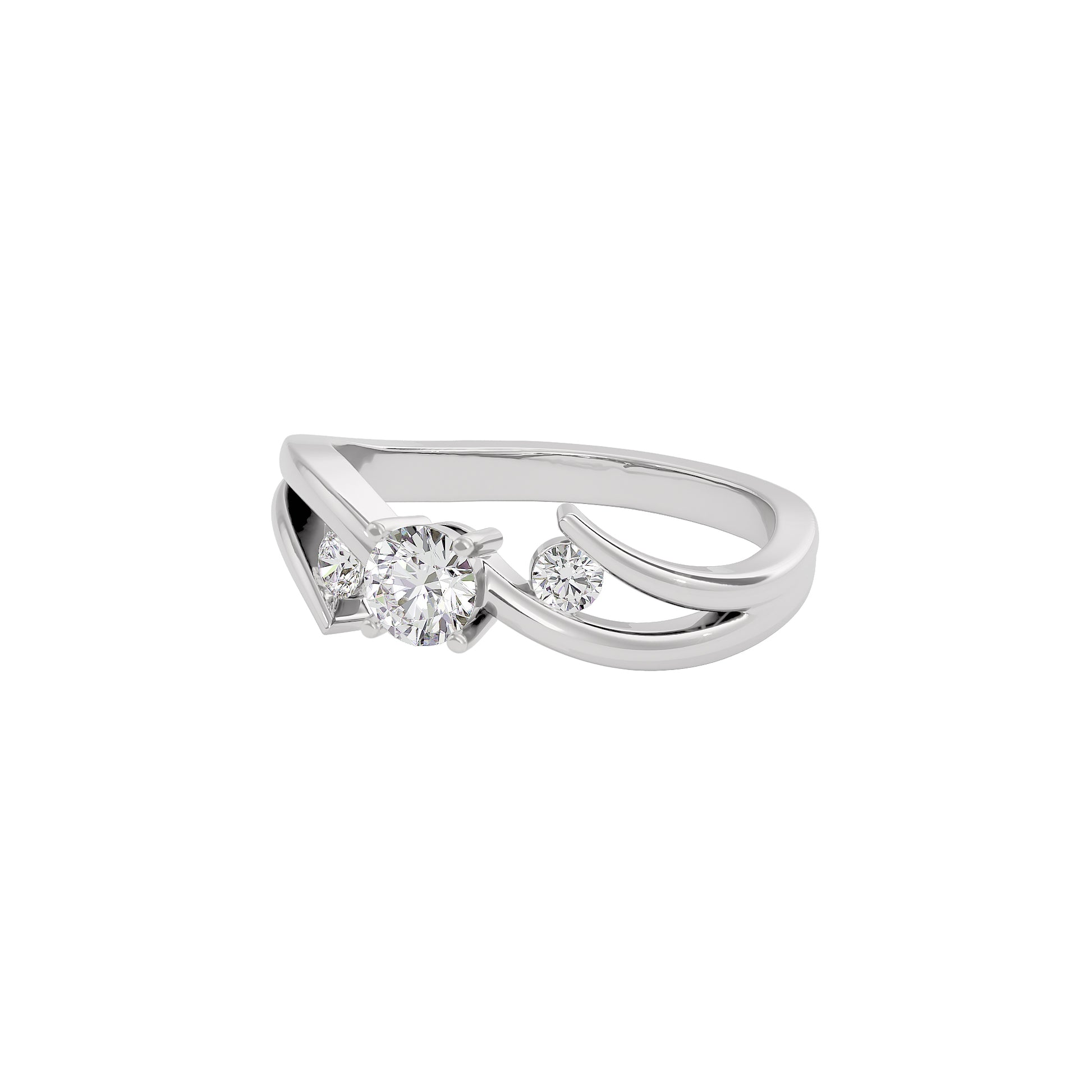 Tangled Brilliance Diamond Ring 18 KT / White Gold / 22