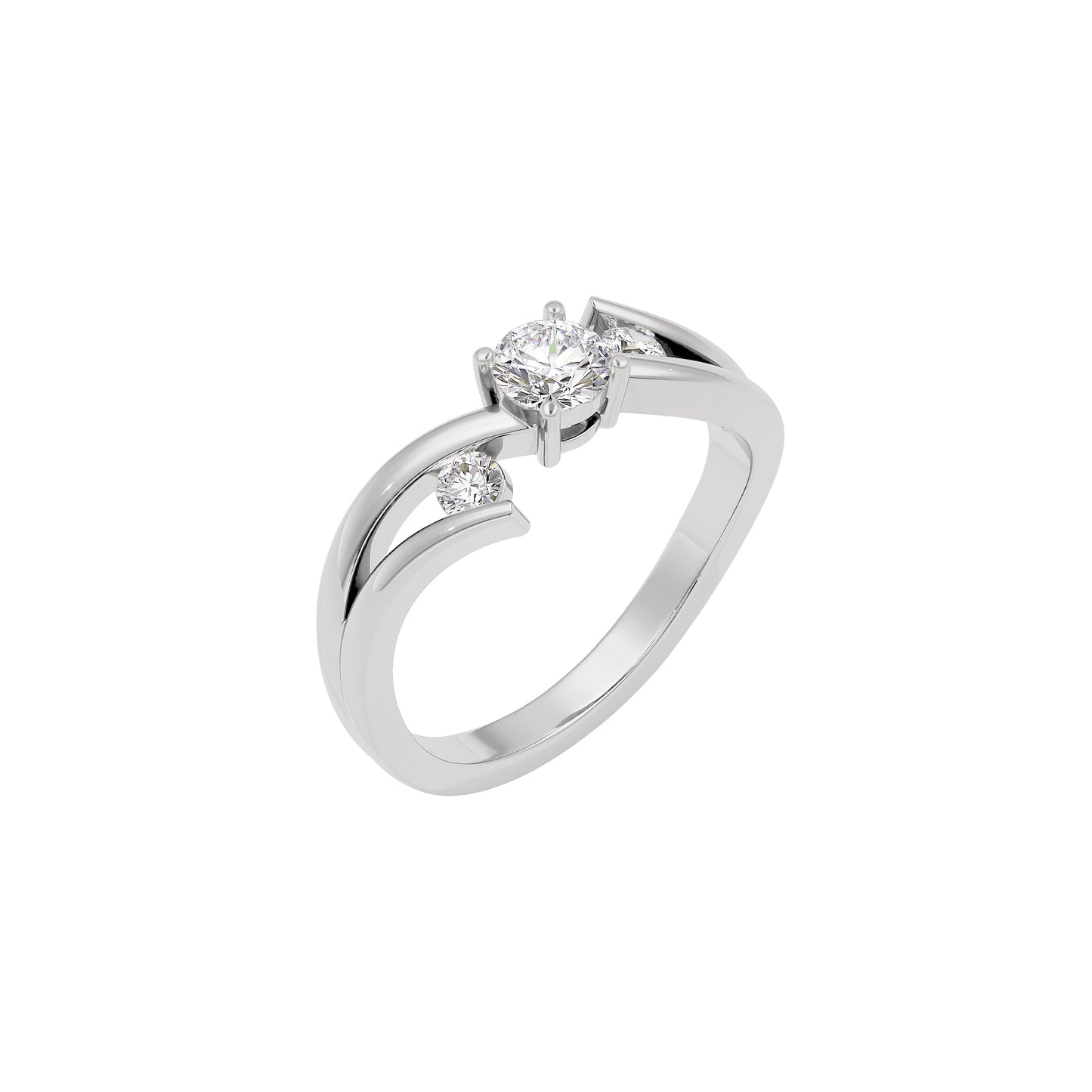Tangled Brilliance Diamond Ring 18 KT / White Gold / 22