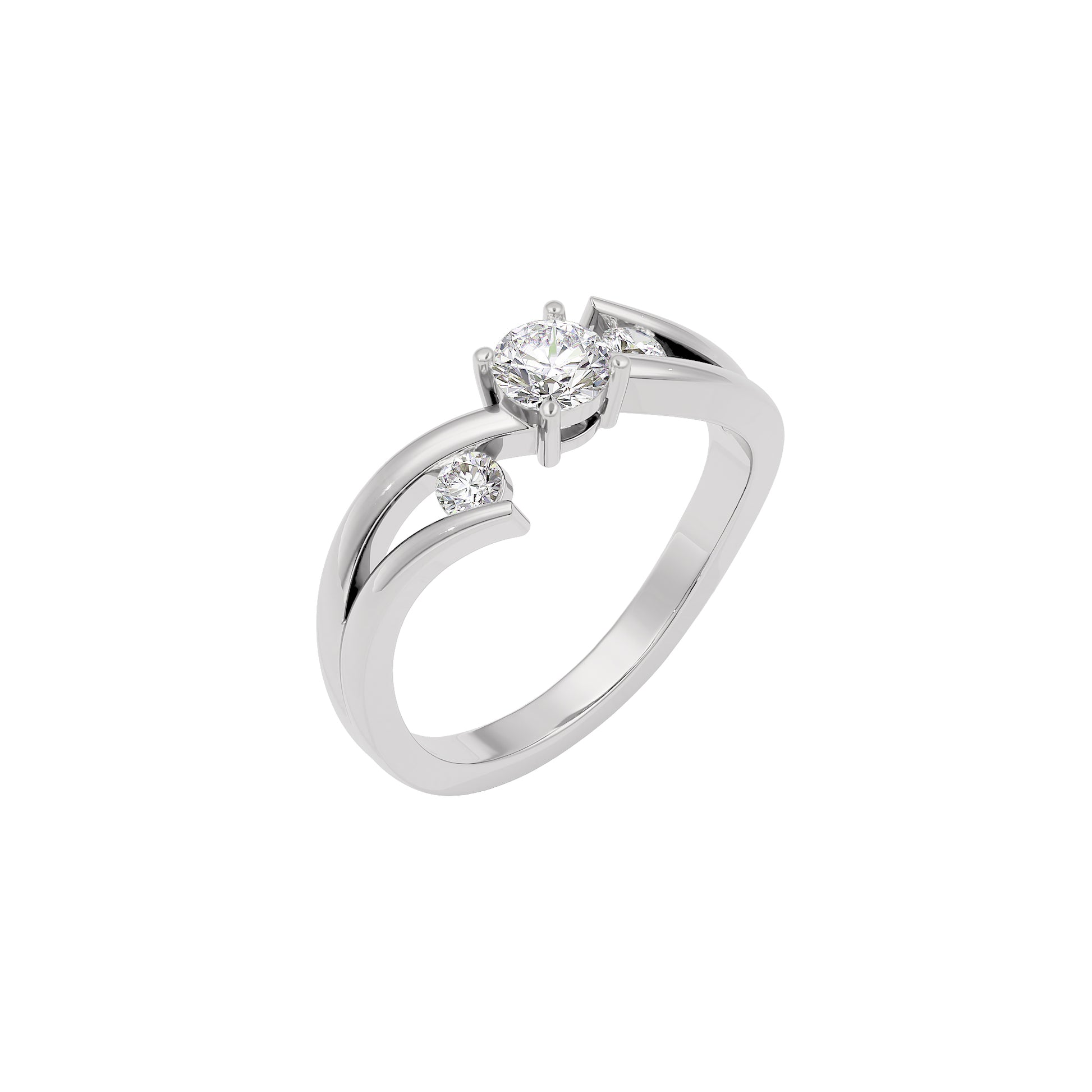 Tangled Brilliance Diamond Ring 18 KT / White Gold / 22