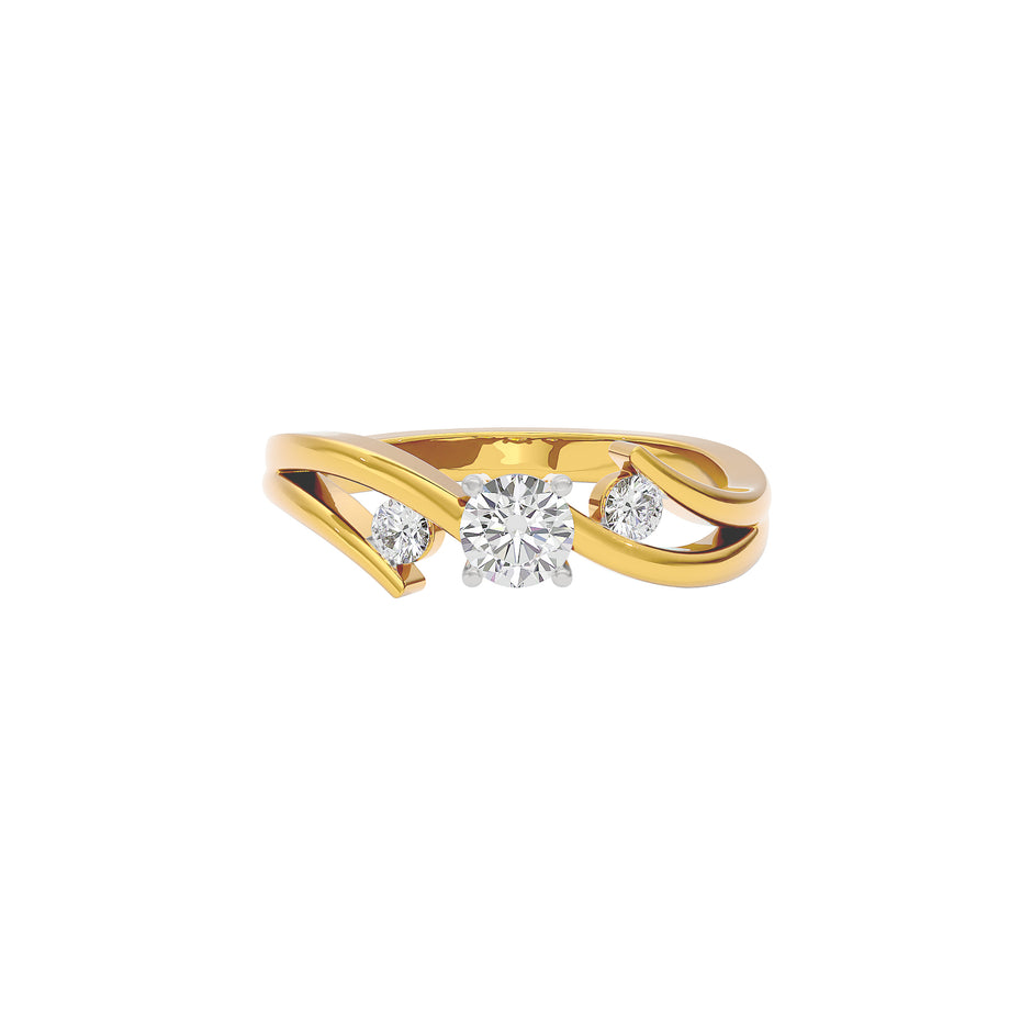 Tangled Brilliance Diamond Ring 18 KT / Yellow Gold / 22
