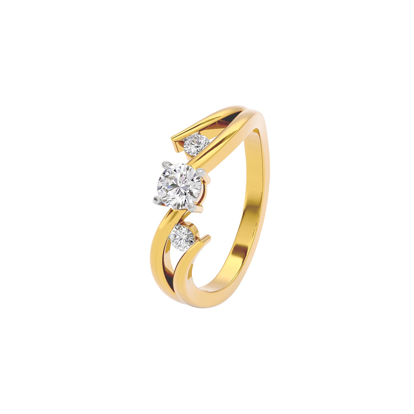 Tangled Brilliance Diamond Ring 18 KT / Yellow Gold / 22