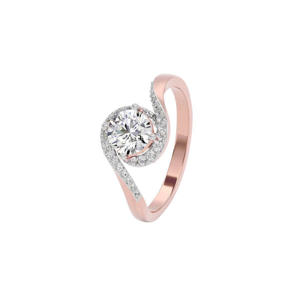 Refined Elegance Diamond Ring 18 KT / Rose Gold / 22