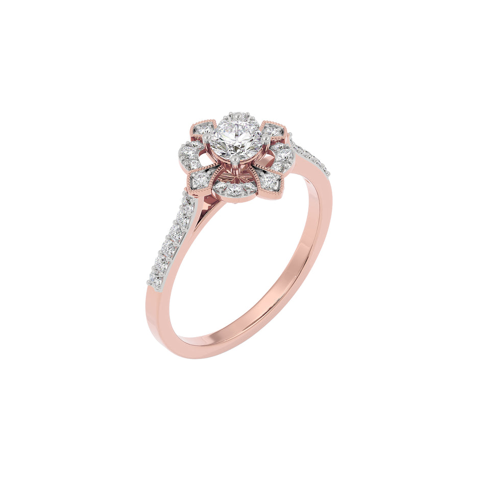 Enigma Diamond Ring 18 KT / Rose Gold / 22