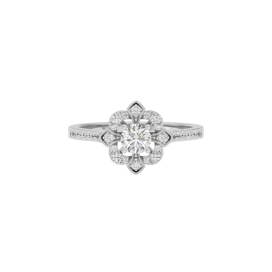Enigma Diamond Ring 18 KT / White Gold / 22