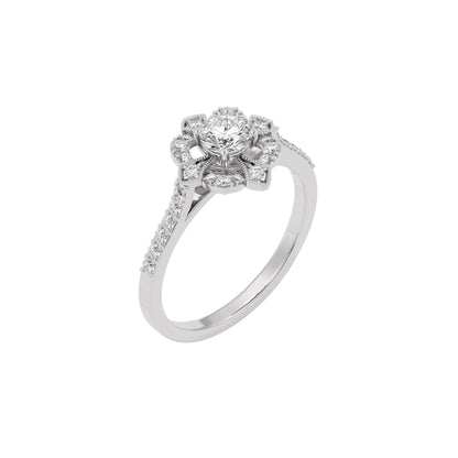 Enigma Diamond Ring 18 KT / White Gold / 22