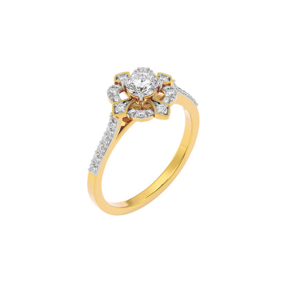 Enigma Diamond Ring 18 KT / Yellow Gold / 22
