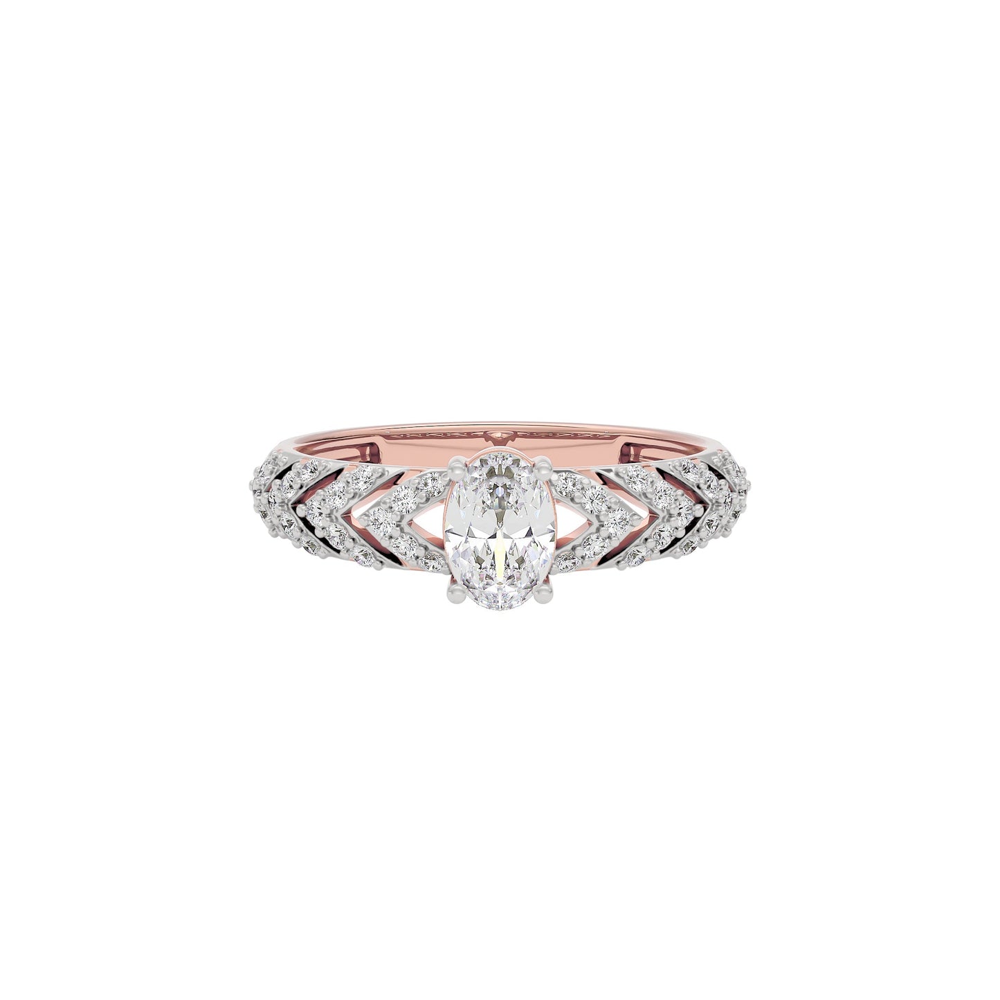 Radiant Reverence Diamond Ring 18 KT / Rose Gold / 10