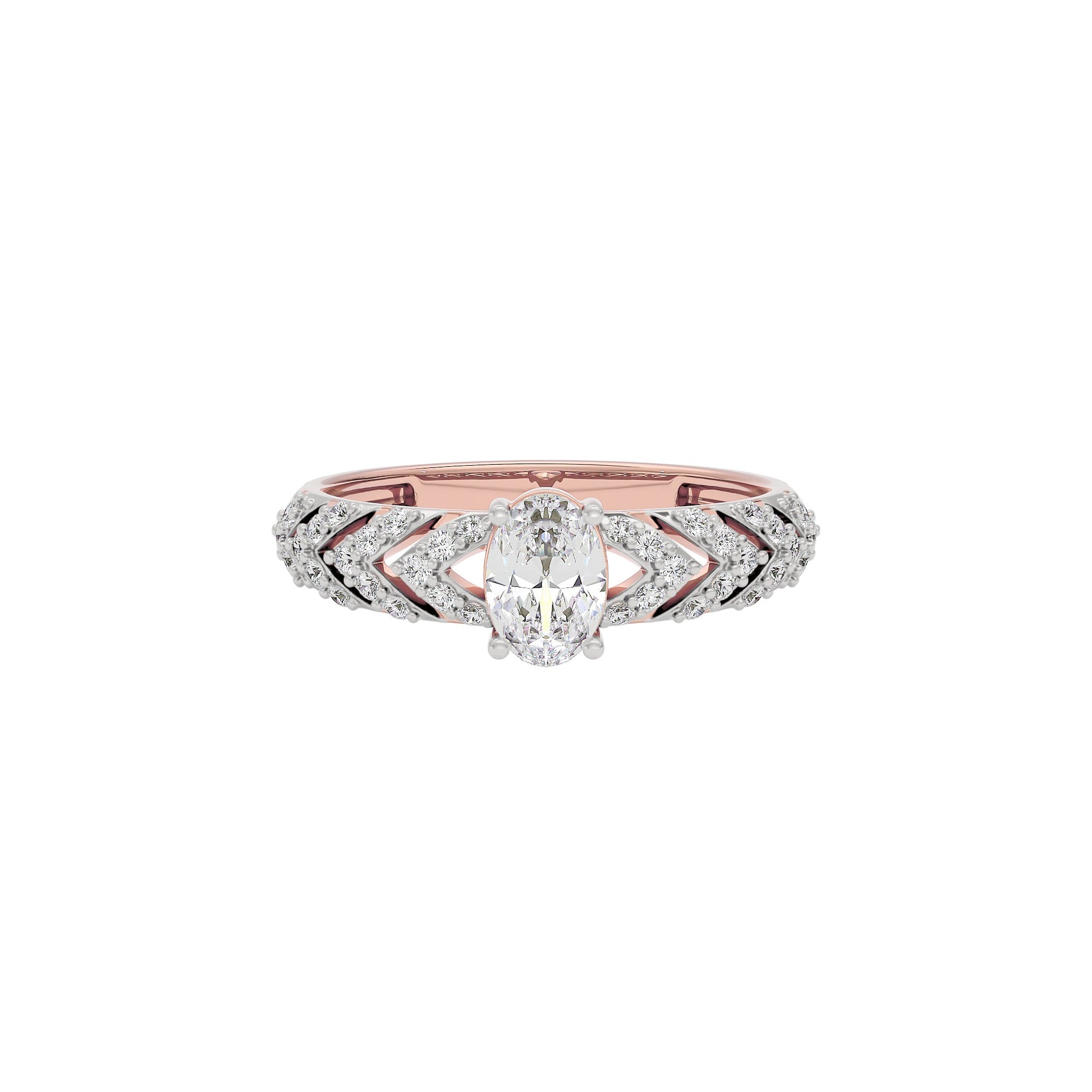 Radiant Reverence Diamond Ring 18 KT / Rose Gold / 10