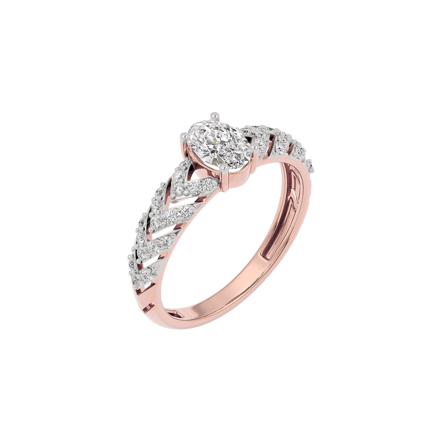 Radiant Reverence Diamond Ring 18 KT / Rose Gold / 10
