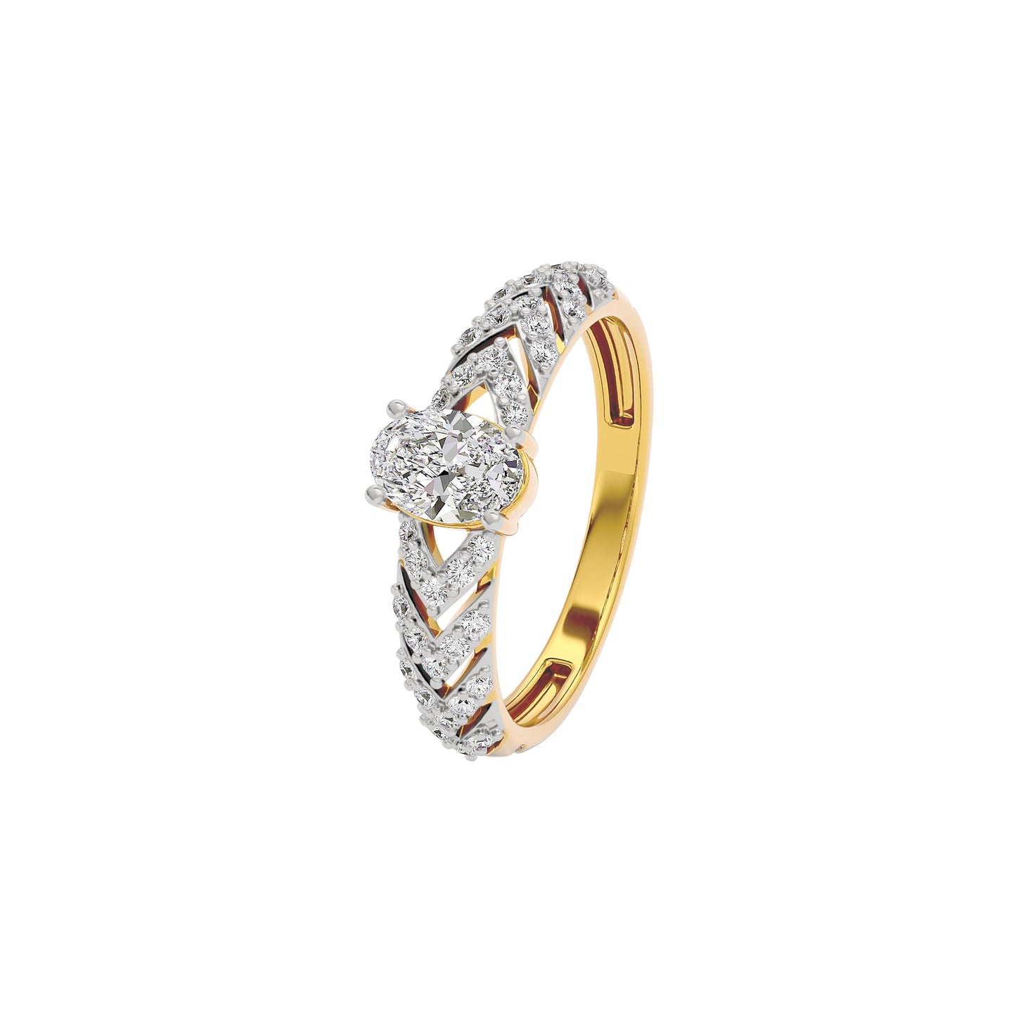 Radiant Reverence Diamond Ring 18 KT / Yellow Gold / 10