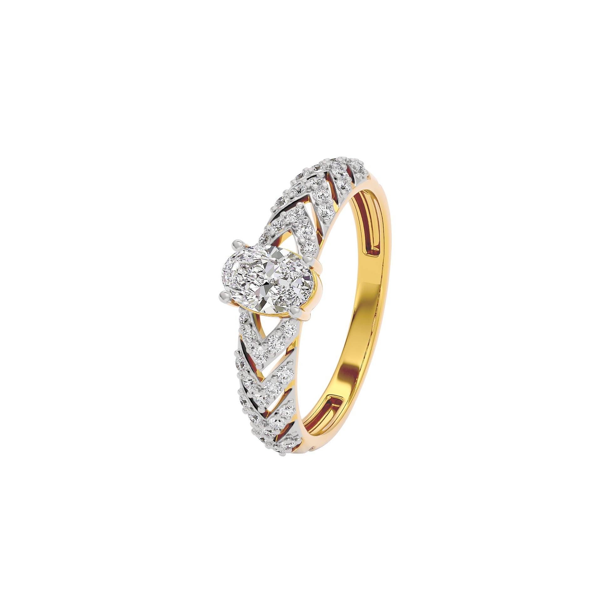 Radiant Reverence Diamond Ring 18 KT / Yellow Gold / 10