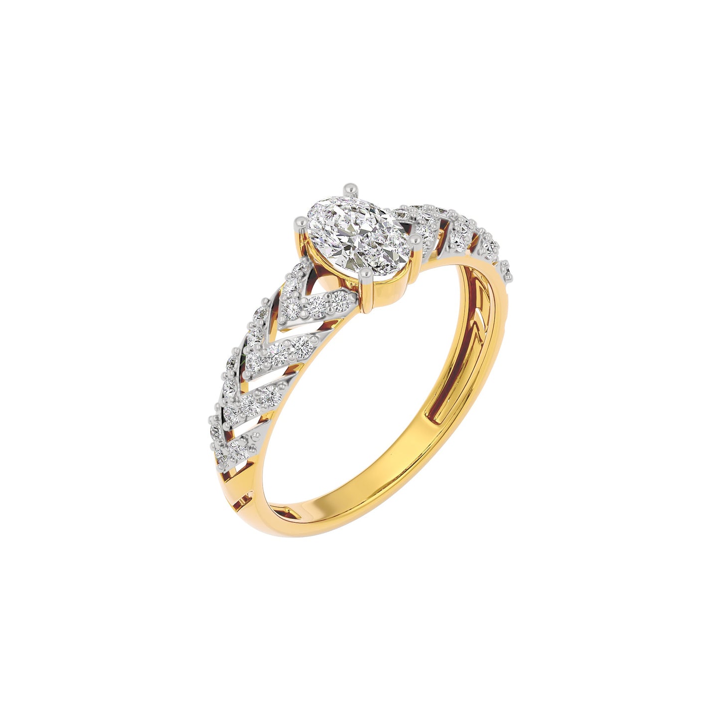 Radiant Reverence Diamond Ring 18 KT / Yellow Gold / 10