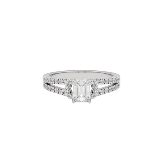 Serene Sunrise Diamond Ring 18 KT / White Gold / 22
