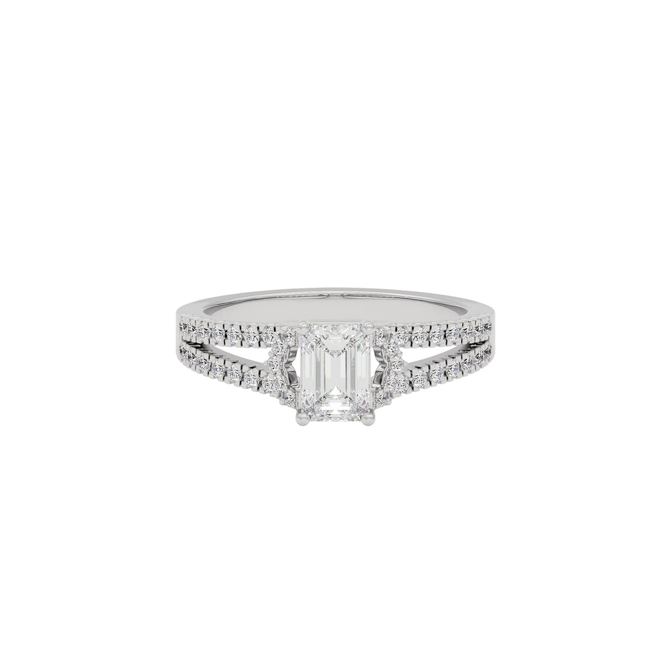 Serene Sunrise Diamond Ring 18 KT / White Gold / 22