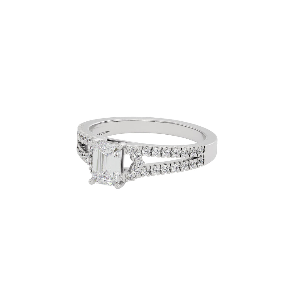 Serene Sunrise Diamond Ring 18 KT / White Gold / 22