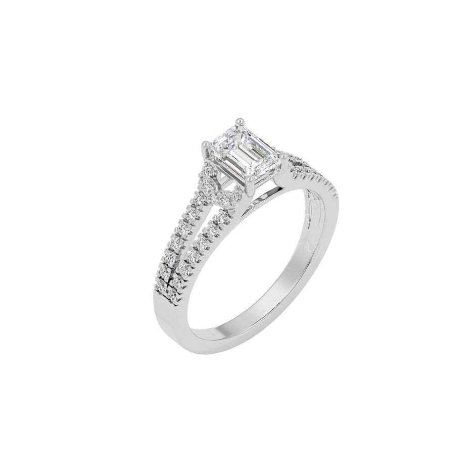 Serene Sunrise Diamond Ring 18 KT / White Gold / 22