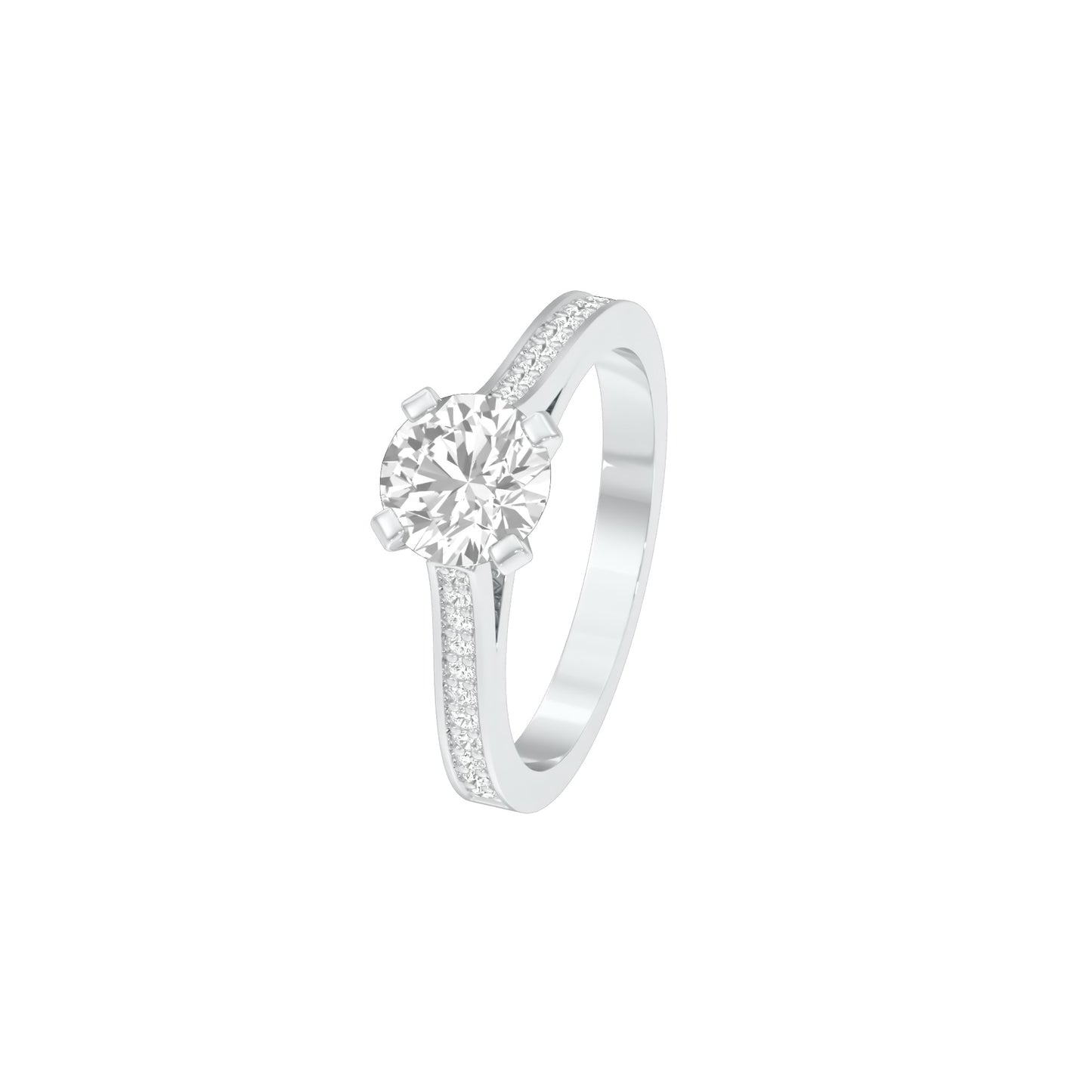 DLR000555 18 KT / White Gold / 22